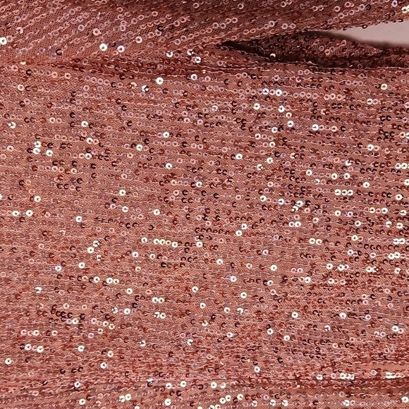 ✨️NWT HELLO MOLLY ZOE SEQUIN DRESS in Bronze XL - Picture 12 of 15